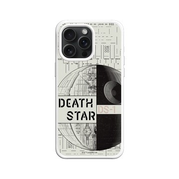 iPhone 15 Pro Max SolidX 白 - 迪士尼-星際大戰 Star Wars - 星際大戰 – 死星全幅結構圖