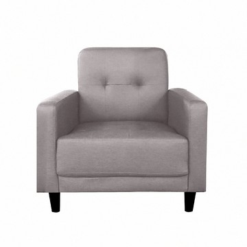 ASSARI-艾莉雅輕奢現代貓抓皮單人座沙發淺灰