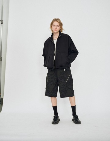 日系復古 廓形立體短款夾克外套