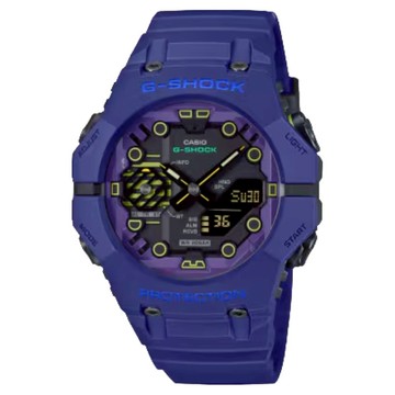 CASIO 卡西歐 G-SHOCK 藍牙連線 科幻宇宙雙顯腕錶 GA-B001CBR-2A 46mm  深藍色