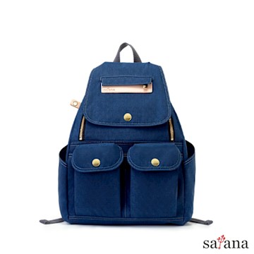 【satana】Soldier 小拉鍊後背包-海軍藍-SOS0972-225