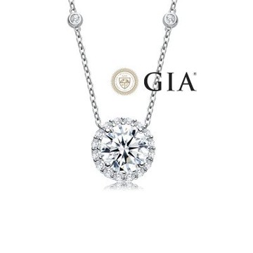 鉅曜 18K GIA 1克拉 圓夢鑽石項鍊 網紅始祖款 GIA培育鑽石 項鍊 鑽石