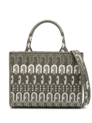 Furla - Toni jacquard-embossed tote bag - women - Cotton - One Size - Green