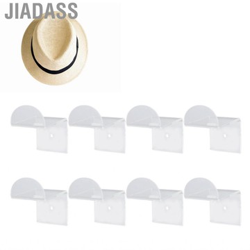 Jiadass WISOQU HAT架8pcs鉤牢固的粘合劑2.8英寸棒球帽（黑色）