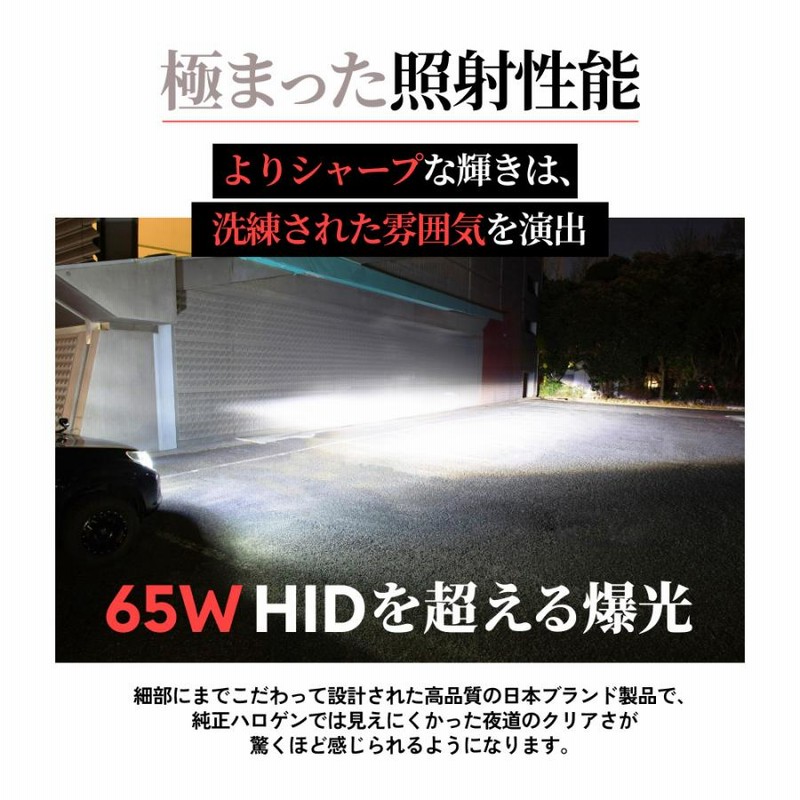 HID屋 H4 LED バルブ D4S H11 ヘッドライト 68400cd (カンデラ) Qシリーズ ホワイト 6500K 爆光 D2S D4S  Hi/Lo H8 HB3 HB4 HIR2 H7 PSX26W 車検対応 フォグ | LINEブランドカタログ