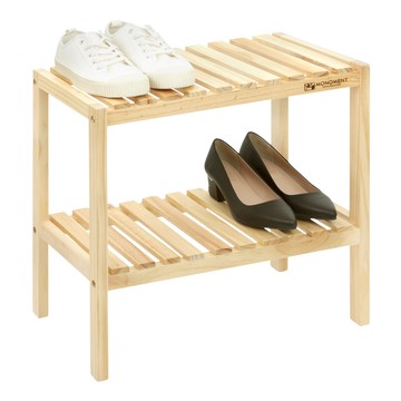 MONOMENT 2 層木凳和鞋櫃小號  1個  木頭色