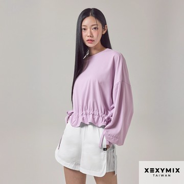 XEXYMIX Balloon抽繩蝴蝶結大學T XFK3TL1108 共5色 運動長袖 蓬鬆立體感 泡泡袖 TL1108