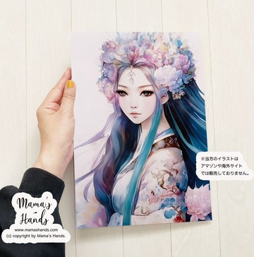A4 海報 豐玉姬 龍 瀨織津姬 日本神話 水彩畫 插畫 藝術品