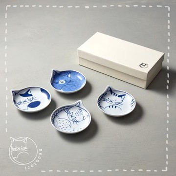 石丸波佐見燒 - 小餐碟禮盒 - 4件組