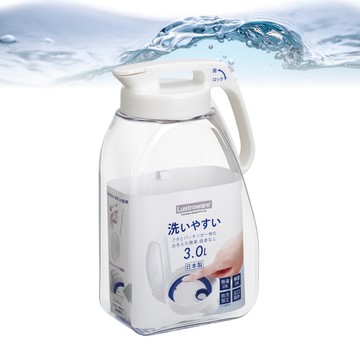 【Lustroware】日本製可橫放密封耐熱冷水壺3.0L(原廠總代理)