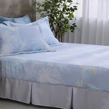 Cozy inn 100%萊賽爾天絲枕套床包組  漫步雨林 多色  雙人  床包 + 枕套組