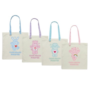 【Grace Gift】【Care Bears-樂觀小熊/分享小熊/迅捷小兔/溫柔小羊印花日常帆布包】4色 交換禮物