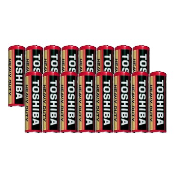 【東芝Toshiba】環保紅3號AA碳鋅電池 16入裝(環保電池/乾電池/公司貨)