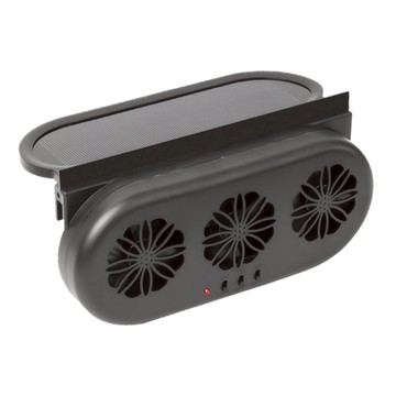 GER 泰 太陽能 + USB車用散熱排風扇  黑色  BY-1359