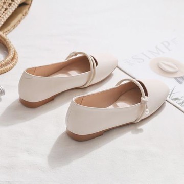 羊皮版~2025年春季新款淺口平底晚晚鞋溫柔配裙子法式氣質單鞋女