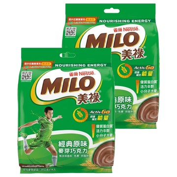 MILO 美祿 經典原味巧克力麥芽飲品 沖泡粉  25g  14入  2袋