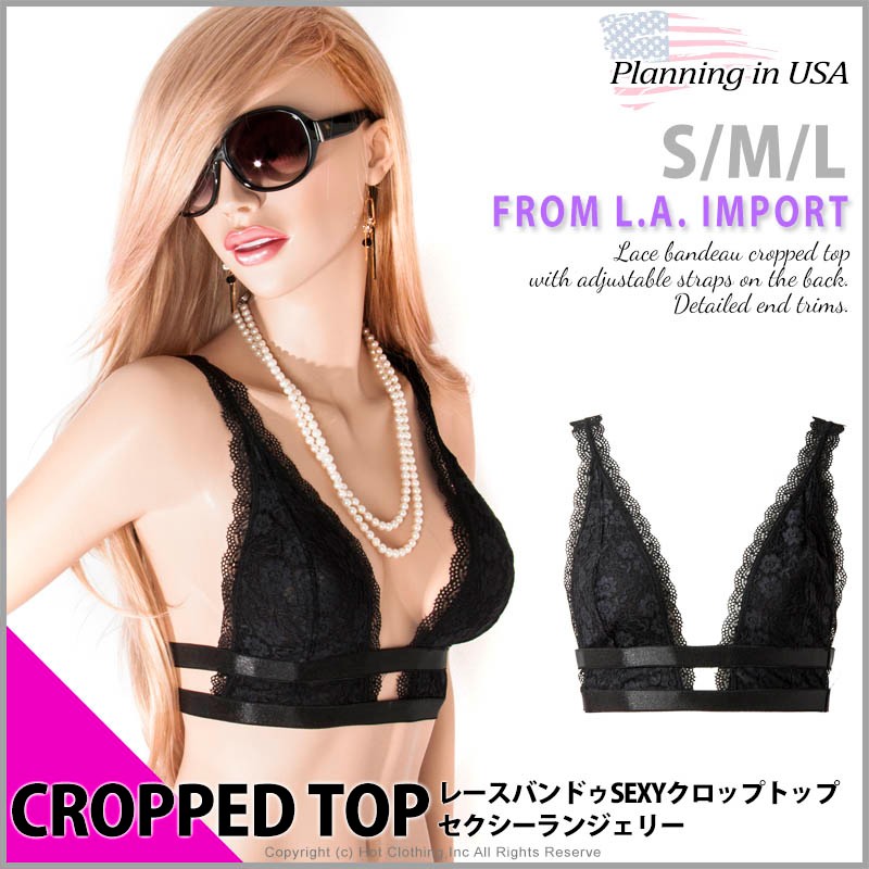 LA直輸入☆インポート】レースバンドゥ クロップトップ セクシーランジェリー -ls-wt-in011（Mサイズ×black） |  LINEブランドカタログ