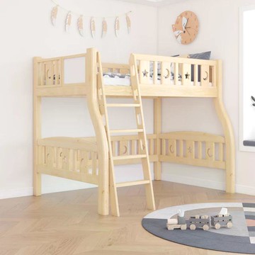 【HABABY 環安家居】無毒家具製造商 兒童S腿高架床 爬梯款-單人加大尺寸 升級上漆版(兒童床、上下舖、床架)單人加大