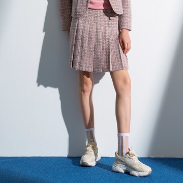 CLL巧玲瓏 小香風口袋造型打褶短裙 3529063