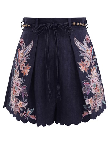 zimmermann shorts with darts "rhiannon"
