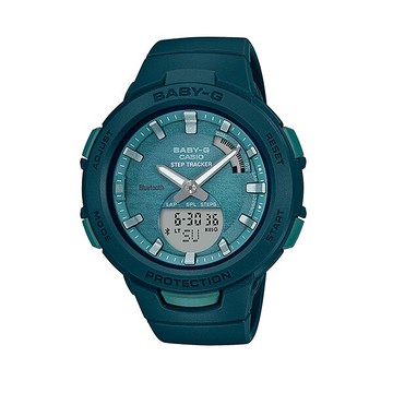 CASIO卡西歐BABY-G BSA-B100AC-3A 滿足日常運動和訓練需求，霧面消光效果時尚質感兩地時間多功能41.4mm｜樂天領券現折★全館特惠中★指定刷卡回饋10%