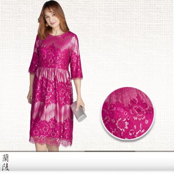蘭陵(1入)曼妙風采蕾絲金蔥洋裝L03-18