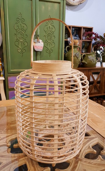 鄉村風(瓶形)藤藝風燈