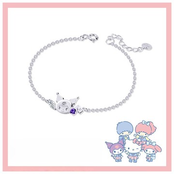 卡通甜美庫洛米項鏈手鏈戒指耳釘 氣質小眾高級感輕奢潮流百搭 z7301