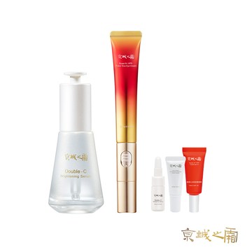 【牛爾京城之霜】雙C美白精華32ml+超維A緊緻電眼霜15g+贈零重力防曬乳8ml+雙C精華5ml+超維A精華5ml