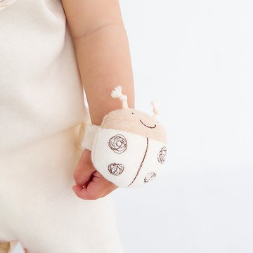 Y-1173 Ladybugs List Rattle 100% 有機棉瓢蟲搖鈴 日本製造的瓢蟲