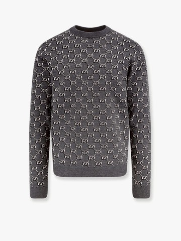 Wool sweater with all-over gg motif - GUCCI - gender_Man