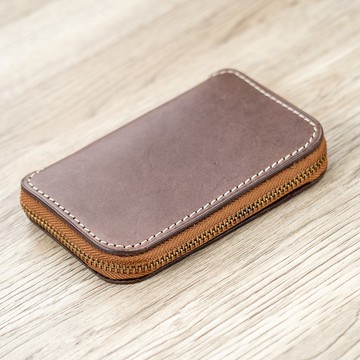 真皮手工ll 5連拉鍊鑰匙包 可速拆款 植鞣革 台灣製