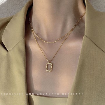 2022年新款項鏈女輕奢小眾設計感衛衣毛衣鏈簡約高級感冷淡風配飾
