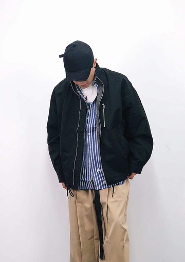 CITYBOY 寬松立領純色休閒工裝夾克 兩色可選