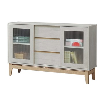 文創集 歌斯4尺推門三抽收納櫃-120x40x80cm免組