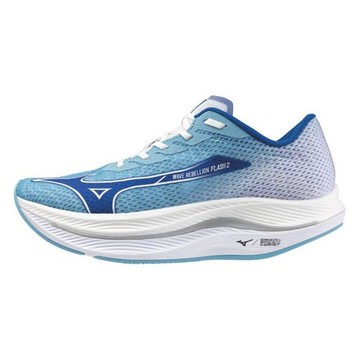 Mizuno Wave Rebellion Flash 2 男 競速跑鞋 運動 美津濃 藍 白 [J1GC243551]
