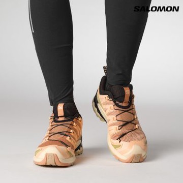 【Salomon索羅門】XA PRO 3D V9 女款 健野鞋 軟木棕/蜜桃/海綿