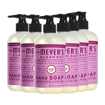 Mrs. Meyer's梅耶夫人 香氛洗手乳-西洋牡丹370ml x6入