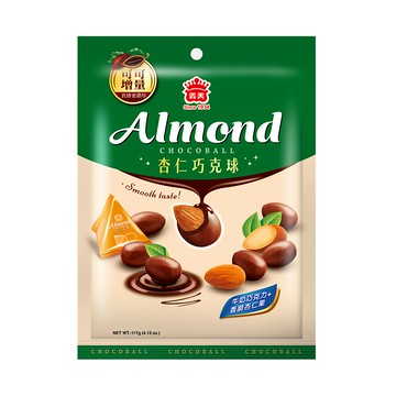 義美 杏仁巧克球 牛奶巧克力  117g  1袋