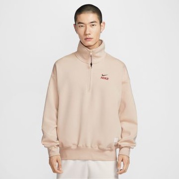 NIKE 長袖上衣 男 半拉鍊上衣 CNY新年 寬鬆版型 AS M NSW CNY BB FLC HZ 奶茶 IQ3708-126