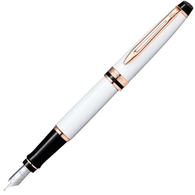 ウォーターマン WATERMAN 万年筆 エキスパート エッセンシャル プレシャスホワイトPGT 18K 両用式 細字F 2168080