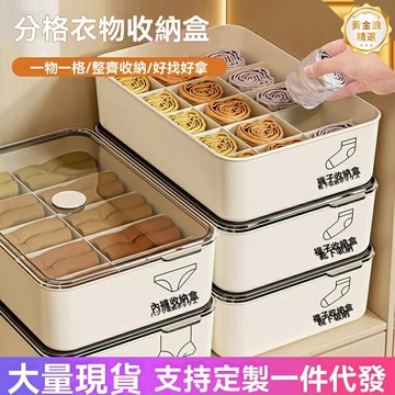 【三合一防塵】內衣收納盒 收納箱 收納盒 儲物盒 塑料材質 分格設計 宿舍家用 貼身衣物襪子整理