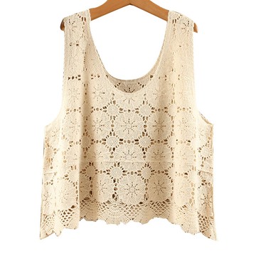 吊帶背心蕾絲上衣-勾花鏤空外搭復古女裝3色74ab28【獨家進口】【米蘭精品】