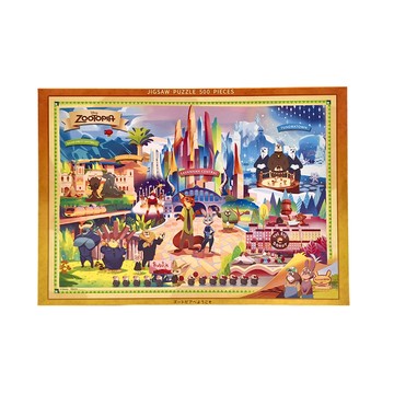 Tenyo 迪士尼 動物方城市 拼圖 D-500-645，500片，約35x49CM，適合6歲以上  動物方程式  1盒