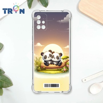 TRON 三星 A71 5G 可愛萌熊貓 四角防摔載具殼 軟殼 手機殼