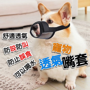 【台灣出貨】狗狗嘴套 狗嘴套 透氣嘴罩 防咬 防叫 防誤食 可調節口罩 寵物口罩 寵物嘴套 網狀嘴套 狗口罩