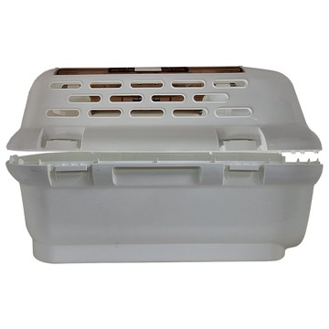 IRIS OHYAMA 愛麗思歐雅瑪 高級 外出籠 白色 寵物提籠 適用於犬、貓  M 37.5 x 59 x 37cm  1個