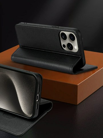 適用于蘋果iPhone17時尚簡約商務12磁吸14翻蓋手機殼15 16promax錢包XR收卡槽XS保護防摔皮套8plus男mini女11