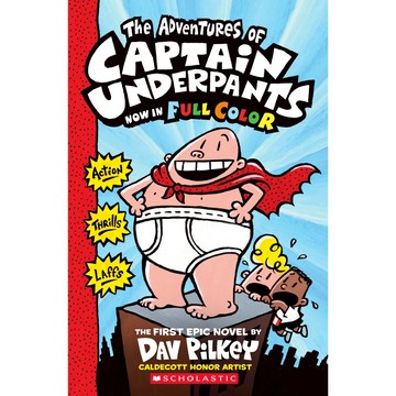 Captain Underpants 1: Adventures of Captain Underpants {全彩平裝本} / Dav Pilkey / Scholastic出版社旗艦店