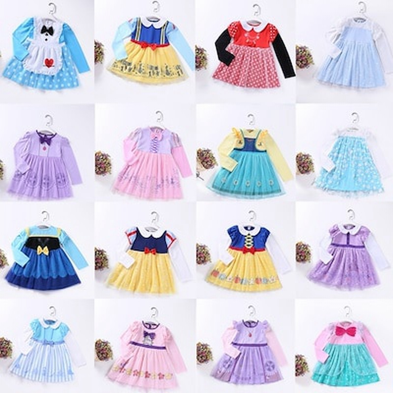 全タイプラプンツェルエルサ白雪姫小さなプリンセスソフィアの子供ワンピース長袖ワンピース 通販 Lineポイント最大get Lineショッピング